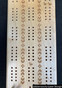 Custom Laser Engraved Cribbage Board