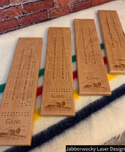 Load image into Gallery viewer, Custom Laser Engraved Cribbage Board