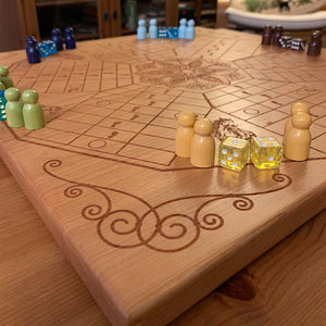 6 Players Personalized Wooden Parcheesi Board Game With Pictures