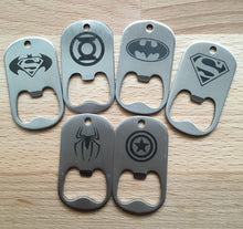 Load image into Gallery viewer, Laser Engraved Stainless Steel Bottle Openers