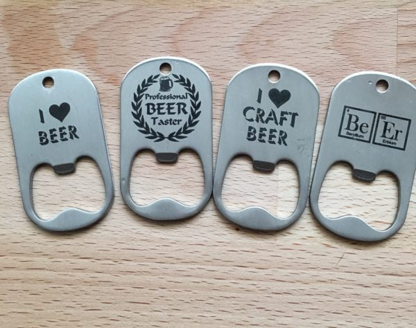Customizable Stainless Steel Bottle Opener With Double Sided Print