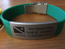 Load image into Gallery viewer, Scuba Diver Emergency ID Bracelets