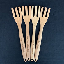 Load image into Gallery viewer, Custom Engraved Wooden  Spoon, Fork, or Flat Spoon