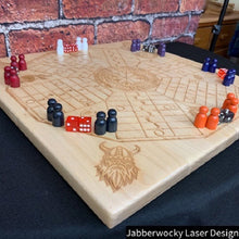 Load image into Gallery viewer, 6 player Viking Theme Pachisi Board