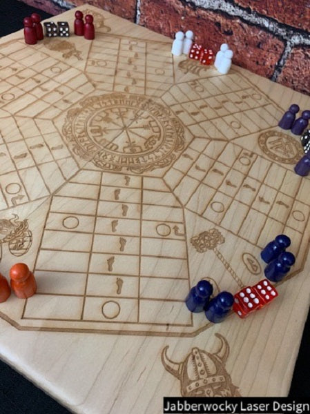 6 Players Personalized Wooden Parcheesi Board Game With Pictures