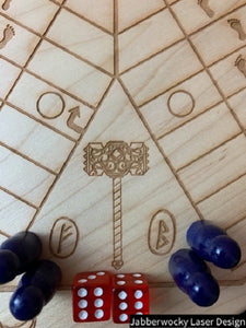 6 player Viking Theme Pachisi Board