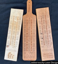 Load image into Gallery viewer, Custom Laser Engraved Cribbage Board
